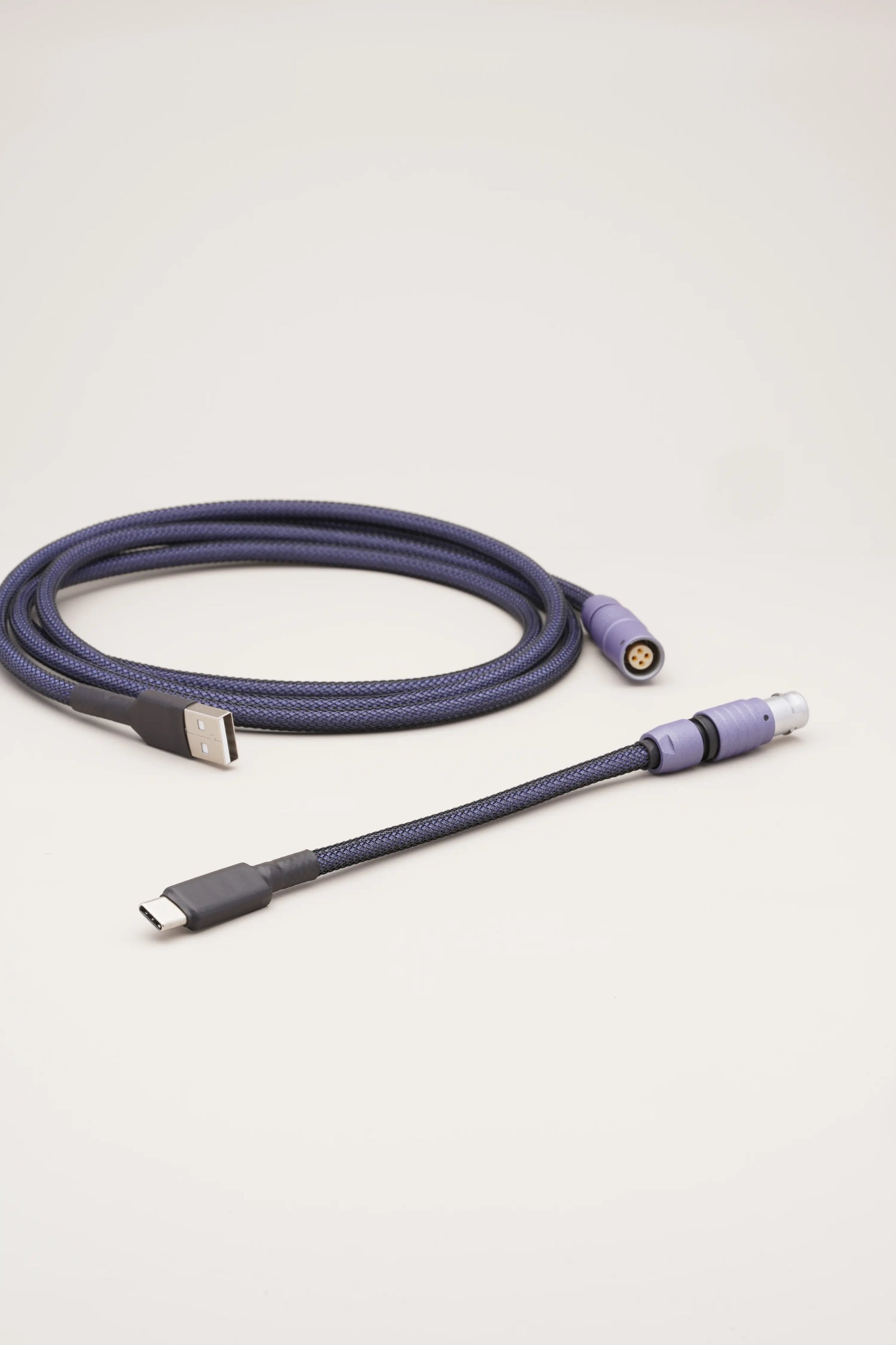 Purple black usb c keyboard cable 