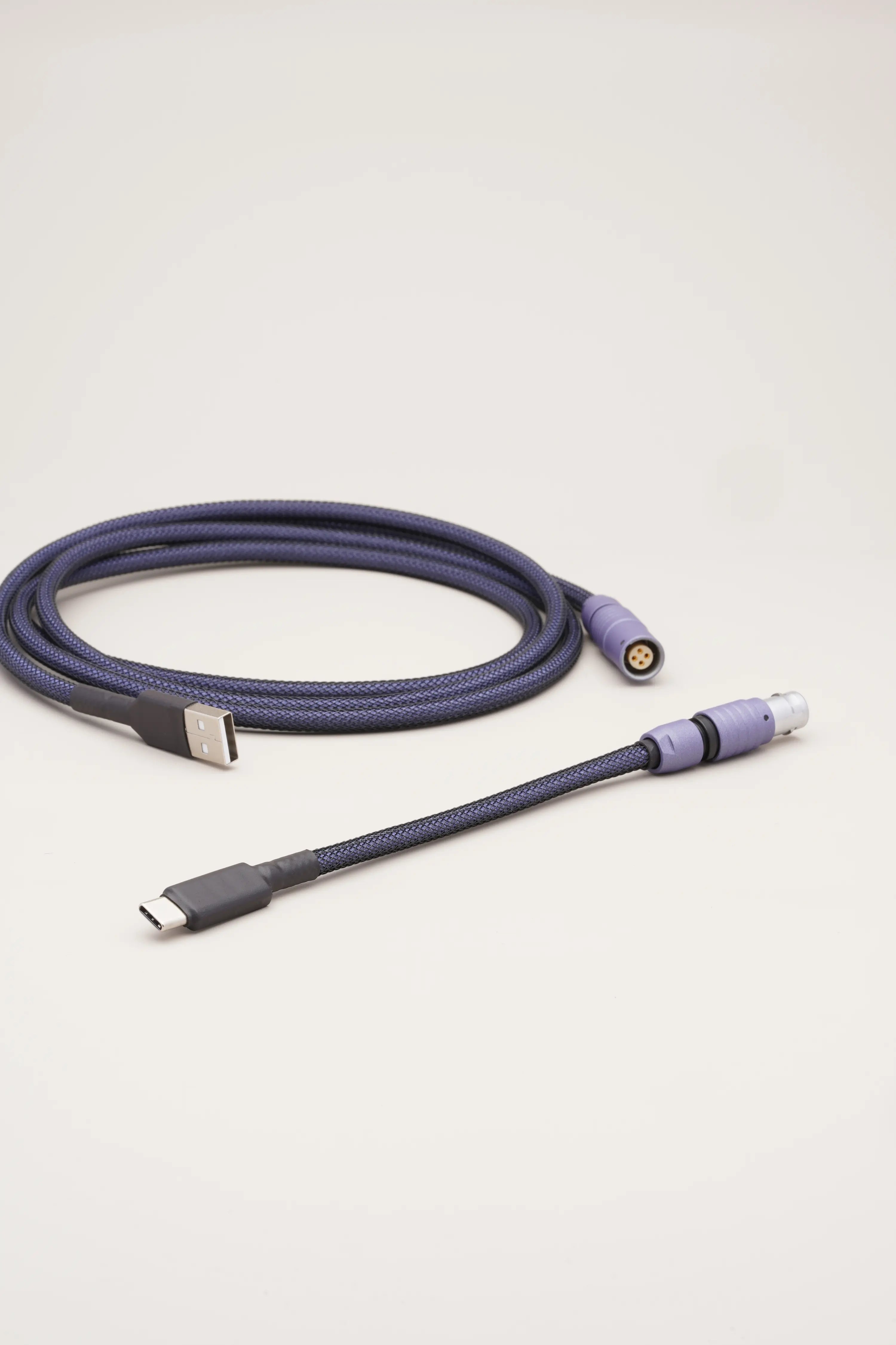 Purple black usb c keyboard cable 