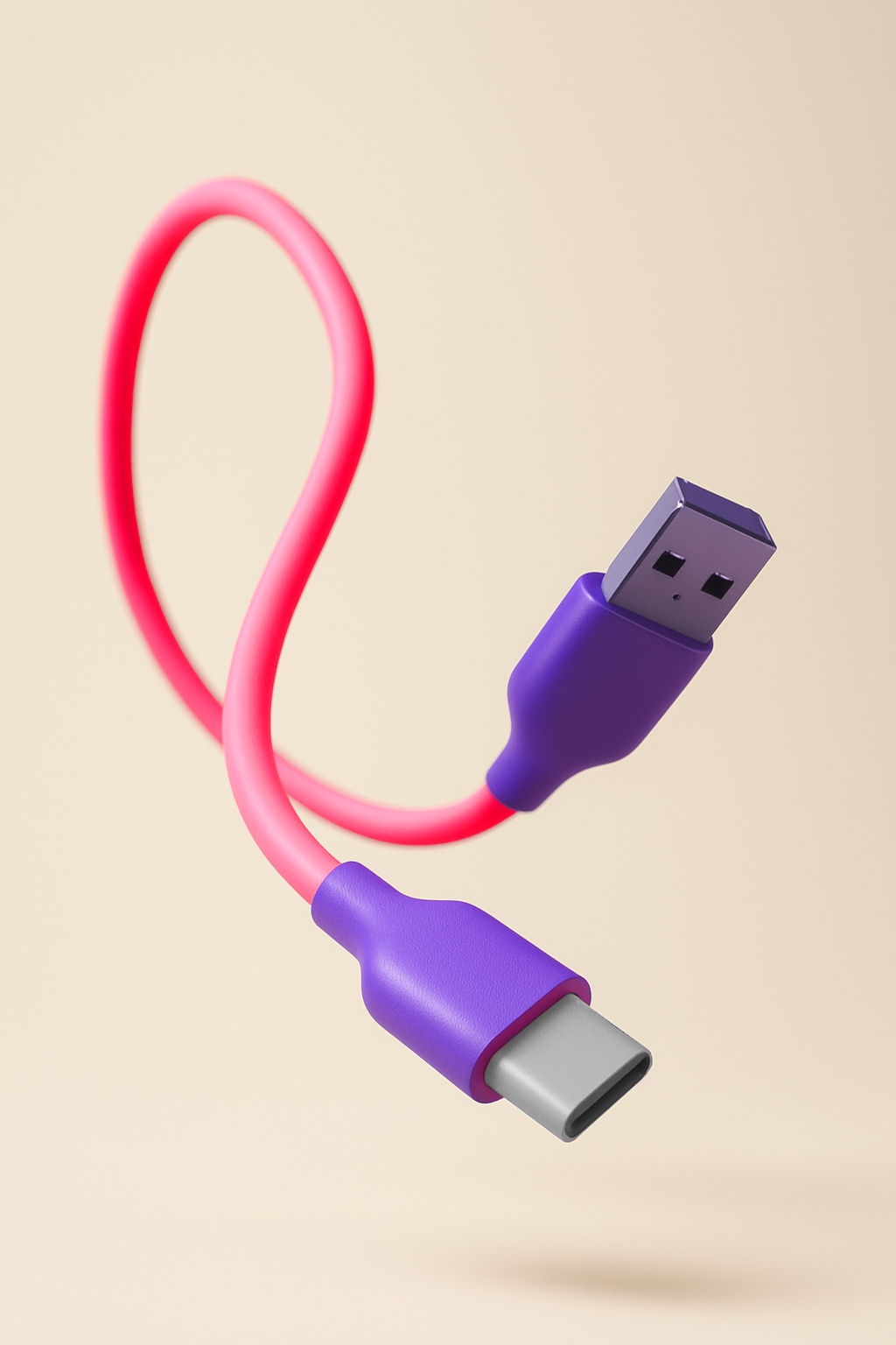 Neon Pink Charger Cable